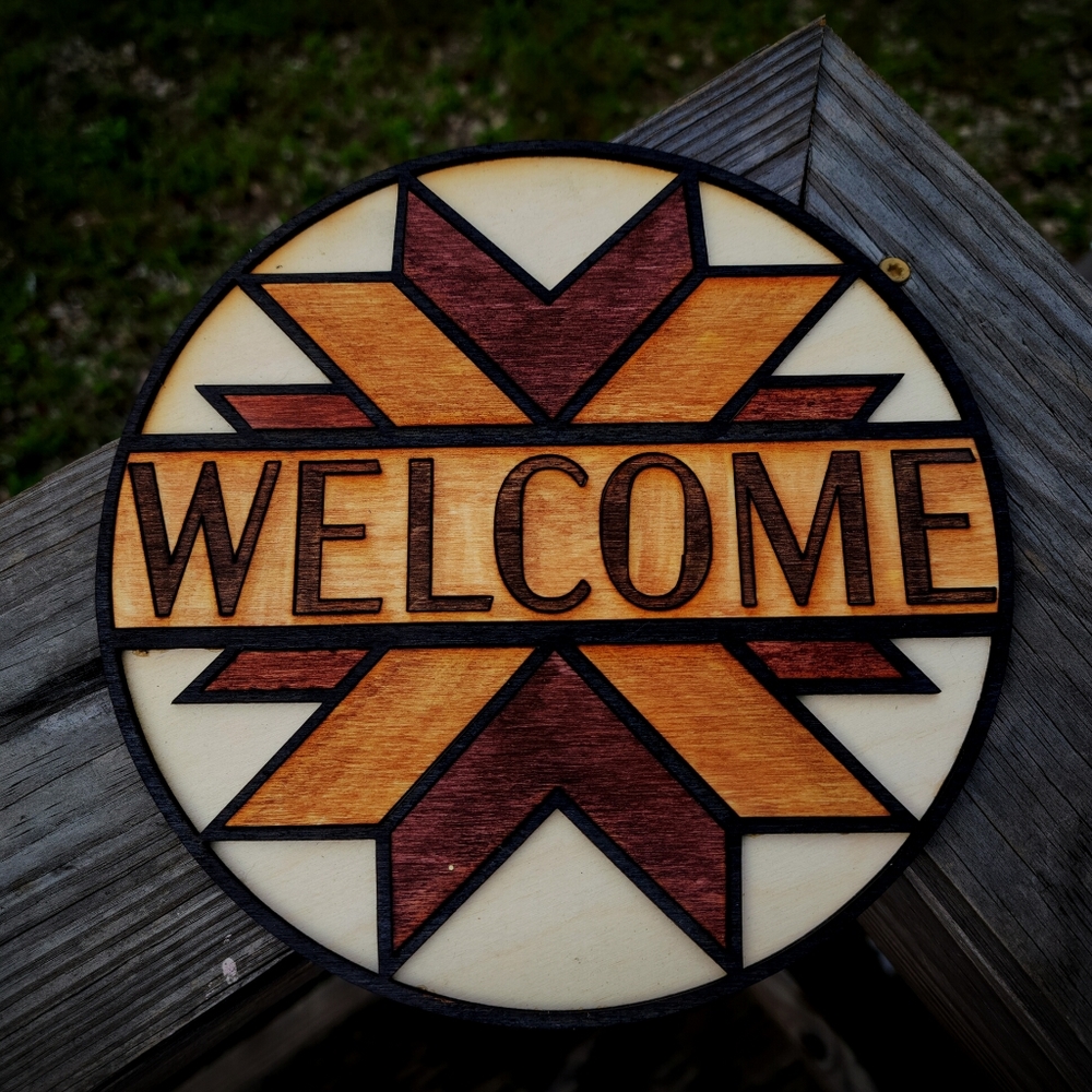 Welcome Round Sign